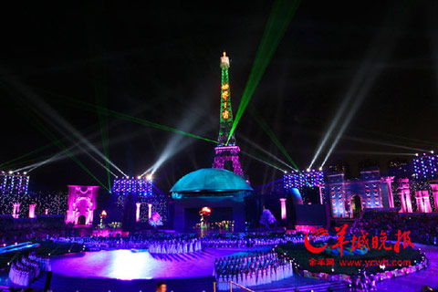 21日深圳大运会闭幕式彩排现场 21日深圳大运会闭幕式彩排现场